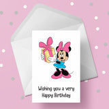 Minnie Mouse Birthday Card 03