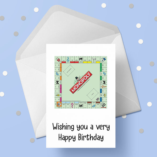 Monopoly Board Birthday Card