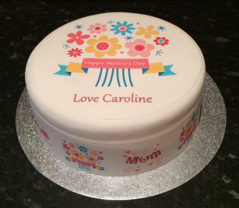 Mother's Day Edible Icing Cake Topper 04