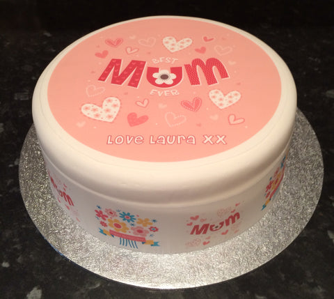 Mother's Day Edible Icing Cake Topper 05