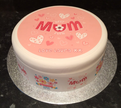 Mum Birthday Edible Icing Cake Topper 05