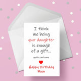 Mum Birthday Card 24 - Funny from daughter