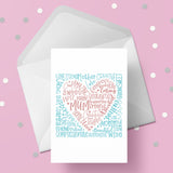 Mum Birthday Card 04 - Mum love heart