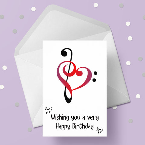 Music Notes 06 Birthday Card - Music Lover