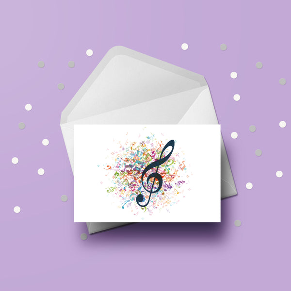 Music Notes Birthday Card 04