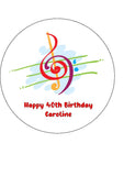 Music Notes Edible Icing Cake Topper 05