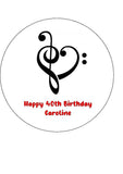 Music Notes Edible Icing Cake Topper 06