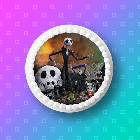 The Nightmare Before Christmas 01 Edible Icing Cake Topper or Ribbon