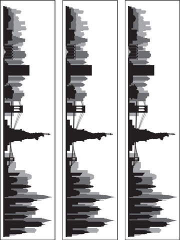 New York Skyline Edible Cake Ribbon, Border 01 (3 x pre-cut strips)