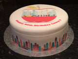 New York Skyline 02 Edible Cake Ribbon, Border (3 x pre-cut strips)