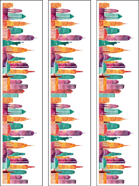 New York Skyline 02 Edible Cake Ribbon, Border (3 x pre-cut strips)