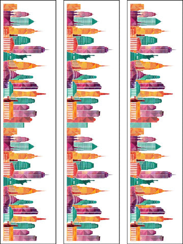 New York Skyline Edible Cake Ribbon, Border 02 (3 x pre-cut strips)