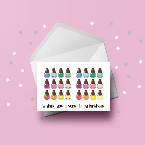 Nails Birthday Card 01 - Manicure