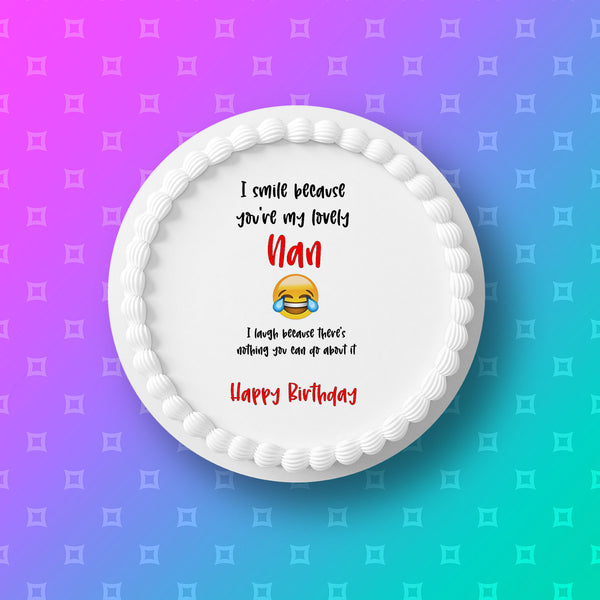 Nan Edible Icing Cake Topper
