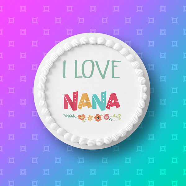 Nana Edible Icing Cake Topper 02