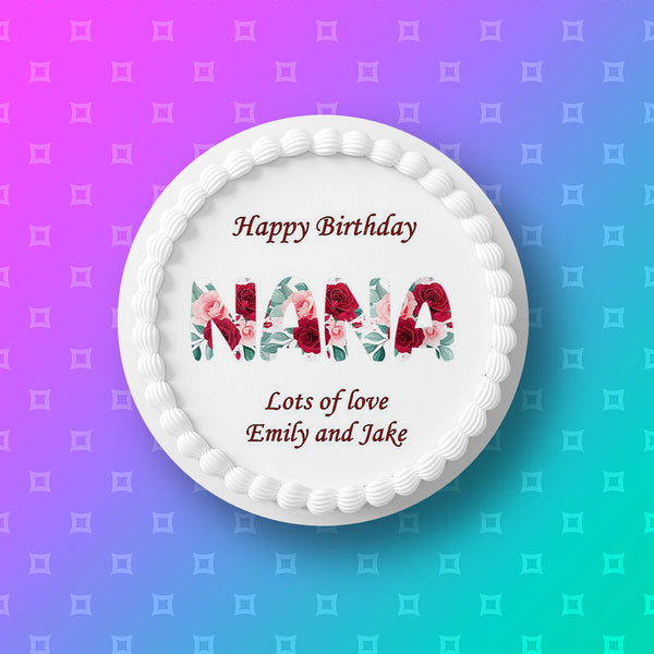 Nana Edible Icing Cake Topper 01