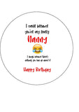 Nanny Edible Icing Cake Topper