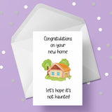 New Home Moving House Card 02 - Haunted House
