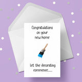 New Home Moving House Card 03 - Decorating