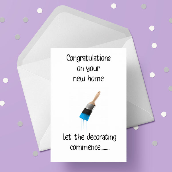 New Home Moving House Card 03 - Decorating