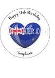 New Zealand Flag Edible Icing Cake Topper
