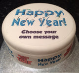 Happy New Year Edible Icing Cake Topper 02