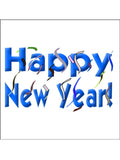 Happy New Year Edible Icing Cake Topper 02