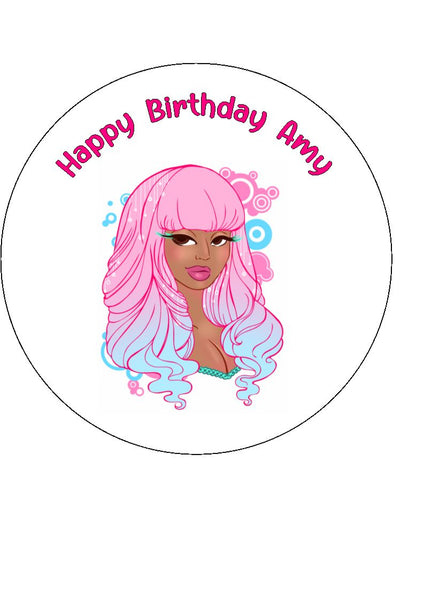 Nicki Minaj Edible Icing Cake Topper 01