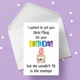 Nicki Minaj Funny Birthday Card
