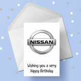 Nissan Logo Birthday Card
