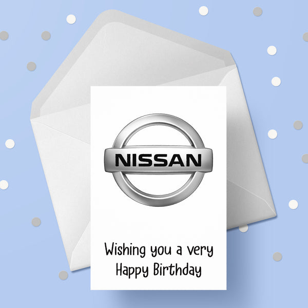 Nissan Logo Birthday Card