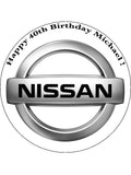 Nissan Logo Edible Icing Cake Topper