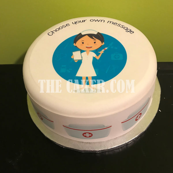 Nurse Edible Icing Cake Topper 03