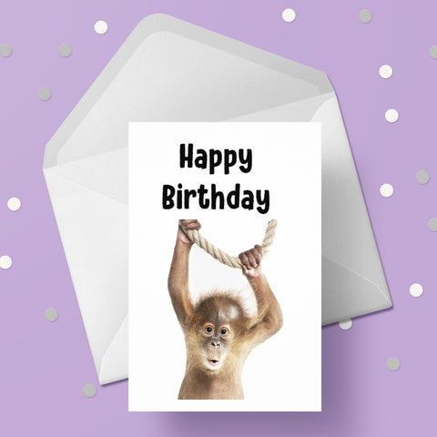 Orangutan 01 Birthday Card
