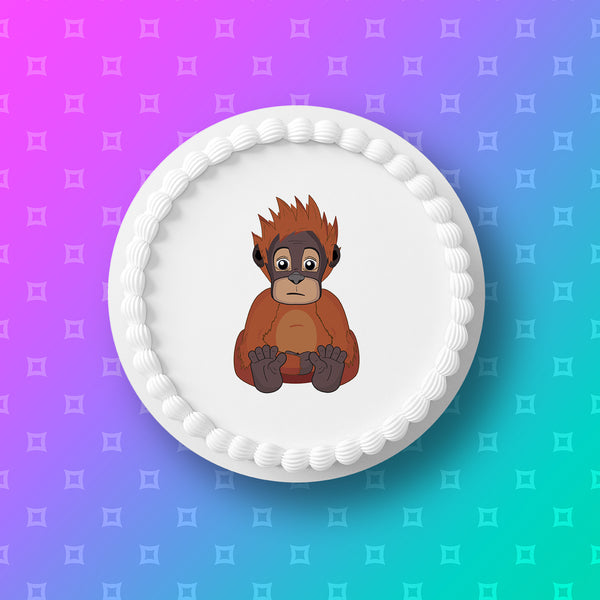 Orangutan 03 Edible Icing Cake Topper