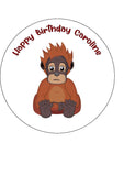 Orangutan Edible Icing Cake Topper 03