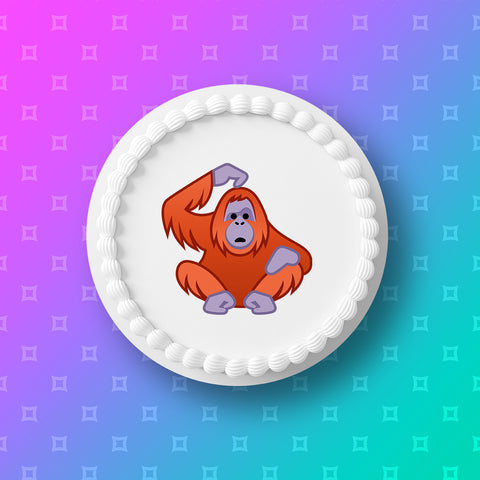 Orangutan 03 Edible Icing Cake Topper
