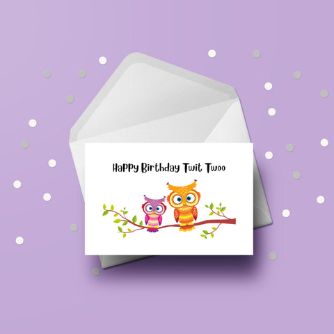Owl 01 Birthday Card