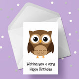 Owl Birthday Card 07
