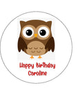 Owl Edible Icing Cake Topper 07