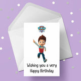 Paw Patrol Ryder Birthday Card