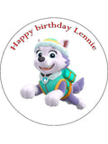 Paw Patrol Everest Edible Icing Cake Topper