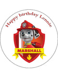 Paw Patrol Marshall Edible Icing Cake Topper