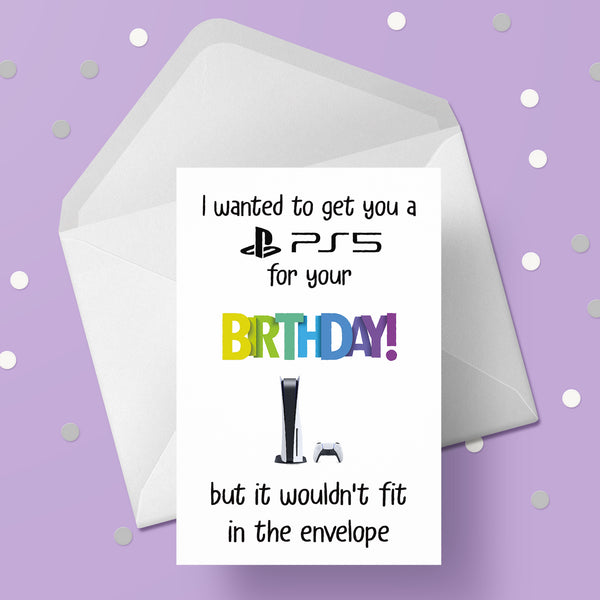 PS5 Funny Birthday Card - Playstation 5