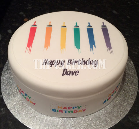 Painter 01 Edible Icing Cake Topper or Ribbon