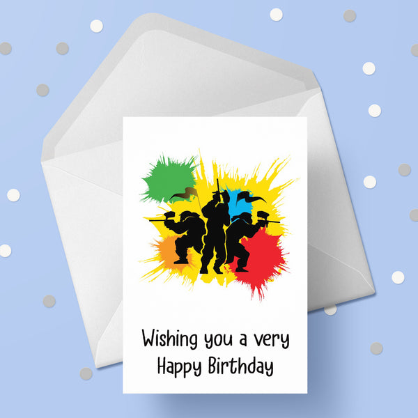 Paintball Birthday Card 01