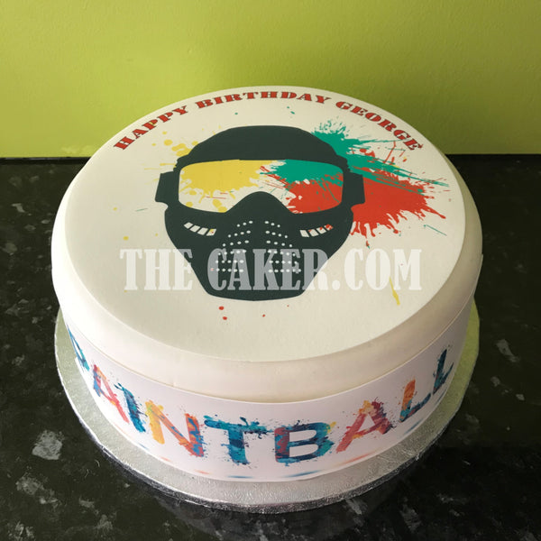 Paintball Edible Icing Cake Topper 02