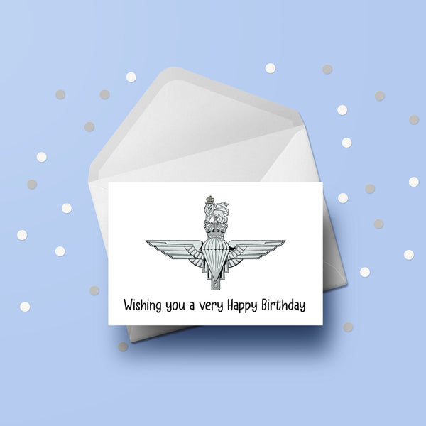Parachute Reg Birthday Card