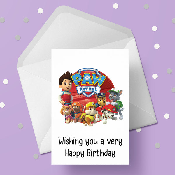 Paw Patrol Birthday Card 02