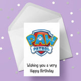 Paw Patrol Logo Birthday Card